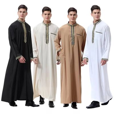 TWILL Style 68 Inches Jet Black Good Color Fastness Polyester Fabric For Dubai Abaya
