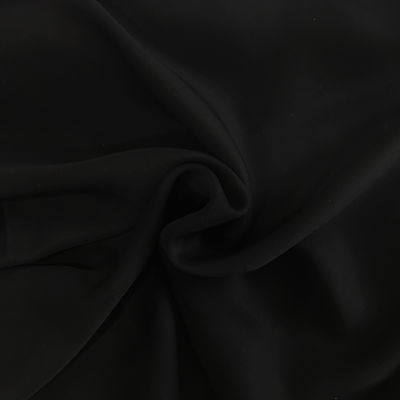 TWILL Style 68 Inches Jet Black Good Color Fastness Polyester Fabric For Dubai Abaya