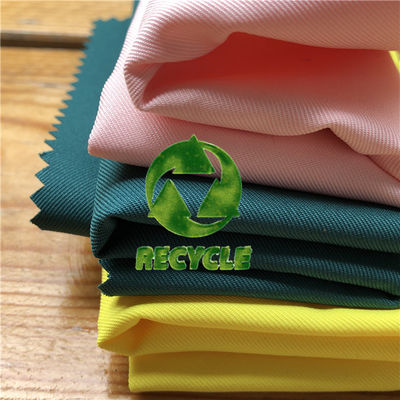 Plain Style 100% Recycled Polyester Fabric GRS Certificated RPET Fabric For Outfits