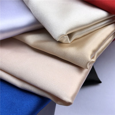 100% Polyester Sateen Cloth Side To Side Stretch and Shiny Satin Fabric for Lady Dress
