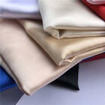 100% Polyester Sateen Cloth Side To Side Stretch and Shiny Satin Fabric for Lady Dress