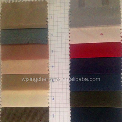 100% Polyester Woven Fabric Super Poly Twill Lining Textured Designable Stock Color