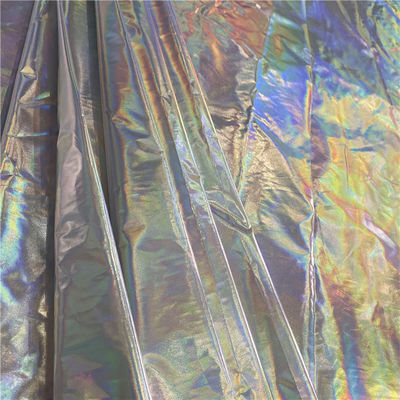 Polyester Jacket Fabric Taffeta Reflective Light Sun Light Cloth Technics Woven For Coat