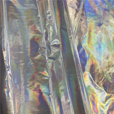 Polyester Jacket Fabric Taffeta Reflective Light Sun Light Cloth Technics Woven For Coat