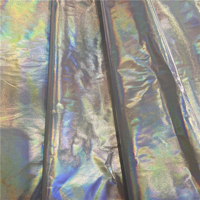 Polyester Jacket Fabric Taffeta Reflective Light Sun Light Cloth Technics Woven For Coat