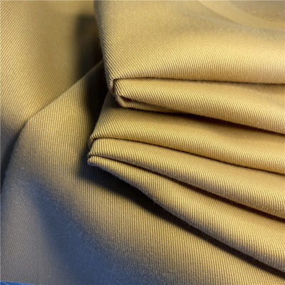 Soft Peached Khaki 150GSM Polyester Spun Yarn Fabric For Women's Blouses and Uniforms