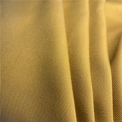Soft Peached Khaki 150GSM Polyester Spun Yarn Fabric For Women's Blouses and Uniforms