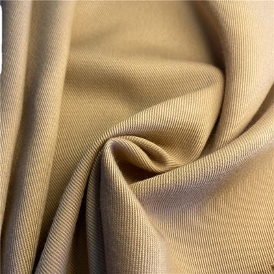 Soft Peached Khaki 150GSM Polyester Spun Yarn Fabric For Women's Blouses and Uniforms