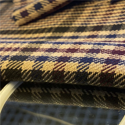 Colorful Heavyweight Twill Woven Poly / Rayon 65/35 Yarn Dyed TR Checks Fabric