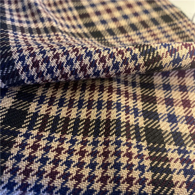 Colorful Heavyweight Twill Woven Poly / Rayon 65/35 Yarn Dyed TR Checks Fabric