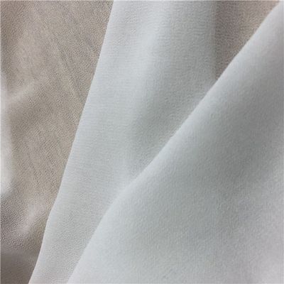 100% Recycled Polyester Chiffon Bead Fabric In Crepe Pattern Width 58/60inch