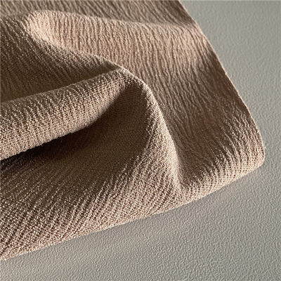 170D Poly Women's Dress Cloth Mechanical Stretch Jacquard Slub Imitated Linen Texture