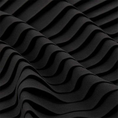 Woven Soft Drooping Polyester Pure Black Plain Pleated Chiffon Crepe Fabric For Lady Clothes Dress Pants