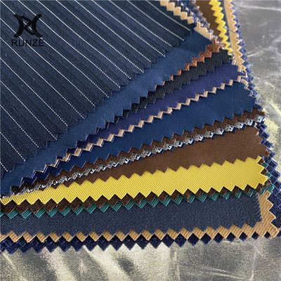 Good Textured 150D Recycled Polyester RPET Herringbone Stripes Woolen Fabric for Hats