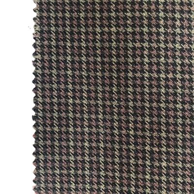 Houndstooth Polyester Yarn Dyed Check Plaid Fabric 100% Polyester for School Uniform