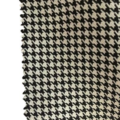 Houndstooth Polyester Yarn Dyed Check Plaid Fabric 100% Polyester for School Uniform
