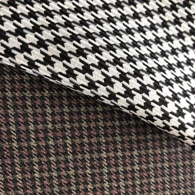 Houndstooth Polyester Yarn Dyed Check Plaid Fabric 100% Polyester for School Uniform