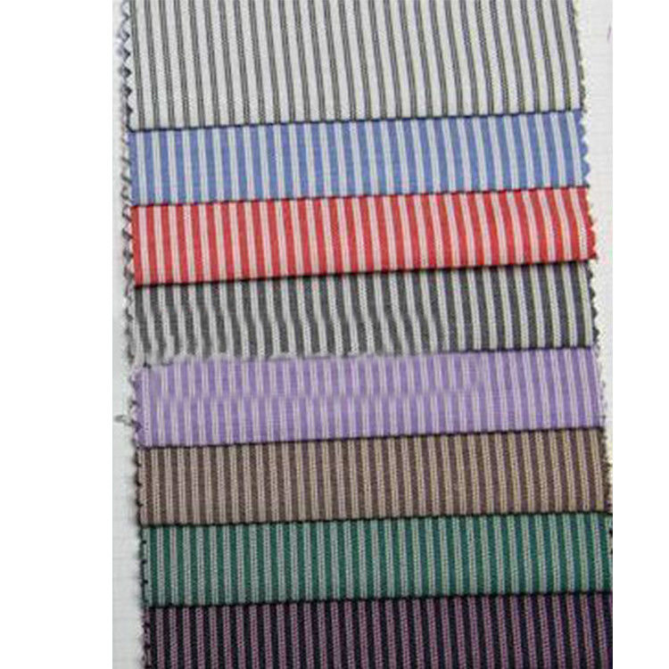 Customizable Yarn Count Blackout TC Stripe Yarn Dyed Men's Shirt Fabric for Export