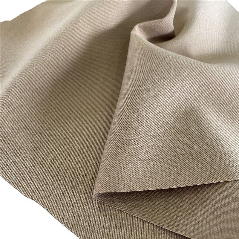 20S*16S Polyester Spun Yarn Fabric Khaki Drill 3/1 Twill 250GSM for Uniform Coat Jacket