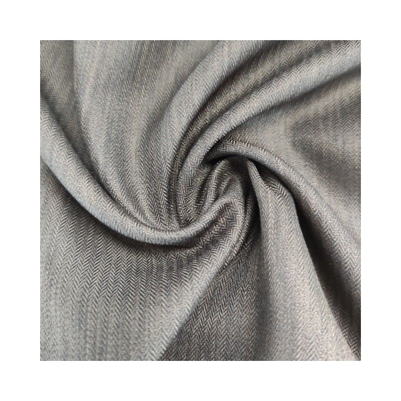 123gsm Solid Dye GRS Standard 100% RPET 170D Herringbone Fabric for Recycled Garments