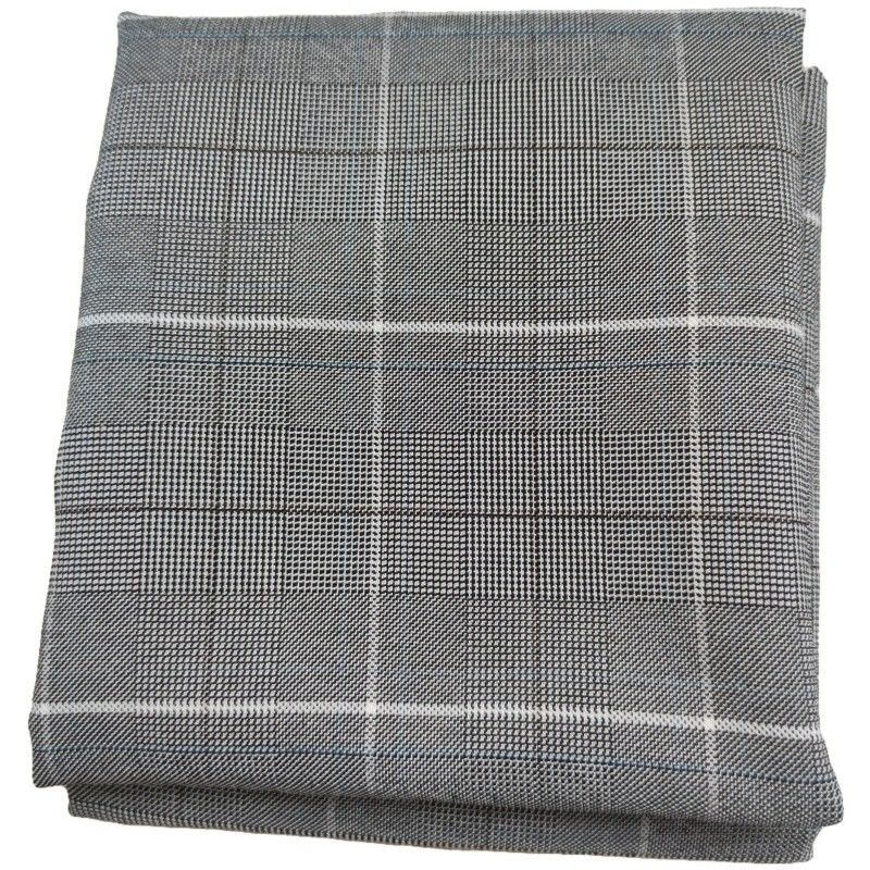 90% Polyester 10% Spandex Medium Weight Check Yarn Dyed Suit Fabric
