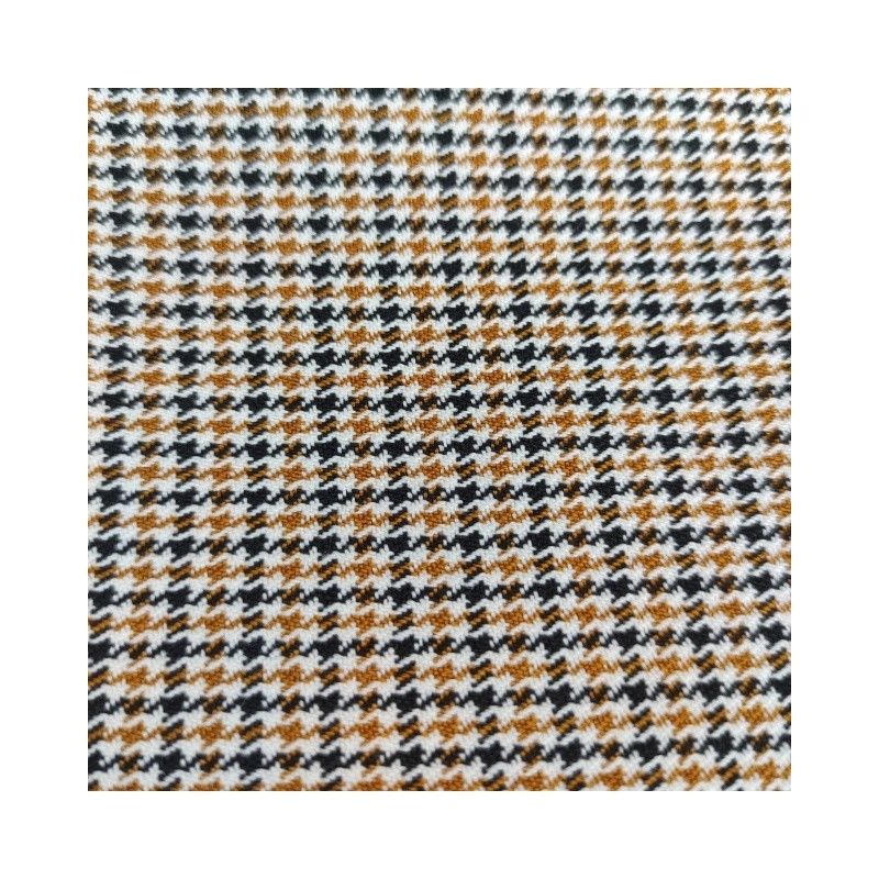 Soft Check Fabric Yarn Dyed Houndstooth 100% Polyester Color Fastness 3-4 Grade