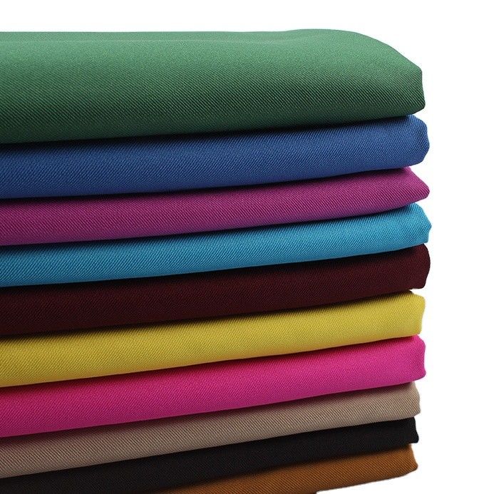 Shrink Resistant 100% Polyester Gaberdine Twill Fabric For Suit 57inch