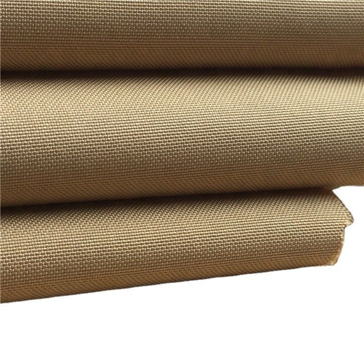 Moisture Absorbent Khaki 300D Twill Fabric High Filament Soft Polyester Mini Matt