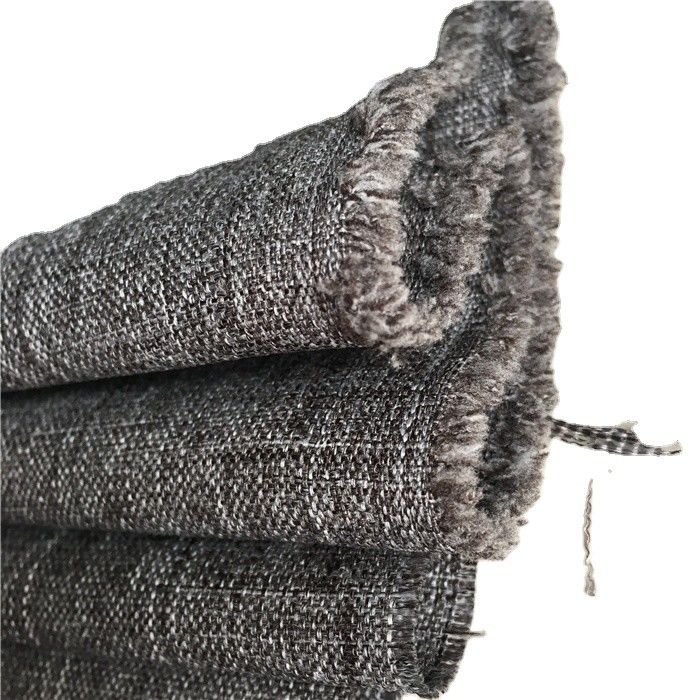 600D Melange Black White Yarn Woven Cationic Oxford Fabric Polyester Imitation Linen Fabric