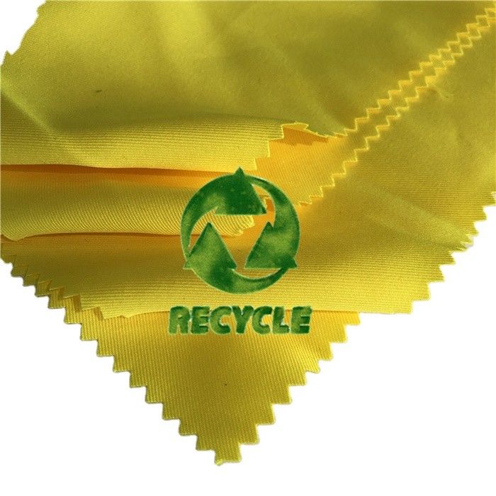 Plain Style 100% Recycled Polyester Fabric GRS Certificated RPET Fabric For Outfits