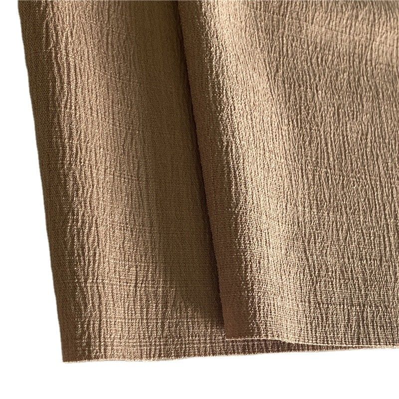 170D Poly Women's Dress Cloth Mechanical Stretch Jacquard Slub Imitated Linen Texture