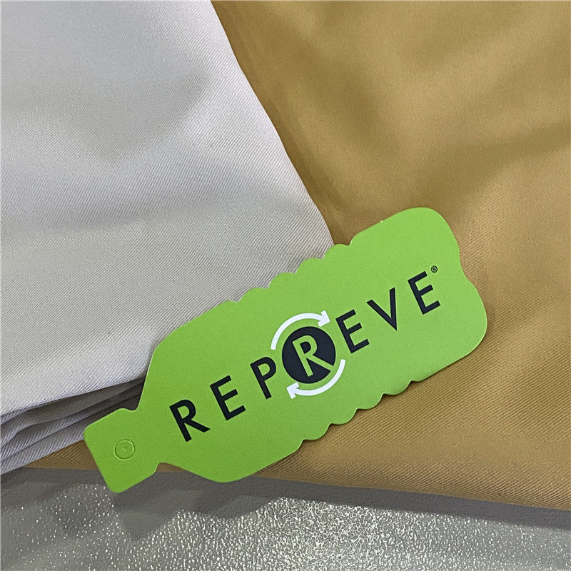 90GSM RPET Gabardine Fabric for Clothing GRS Certified Customizable Density Woven Technics