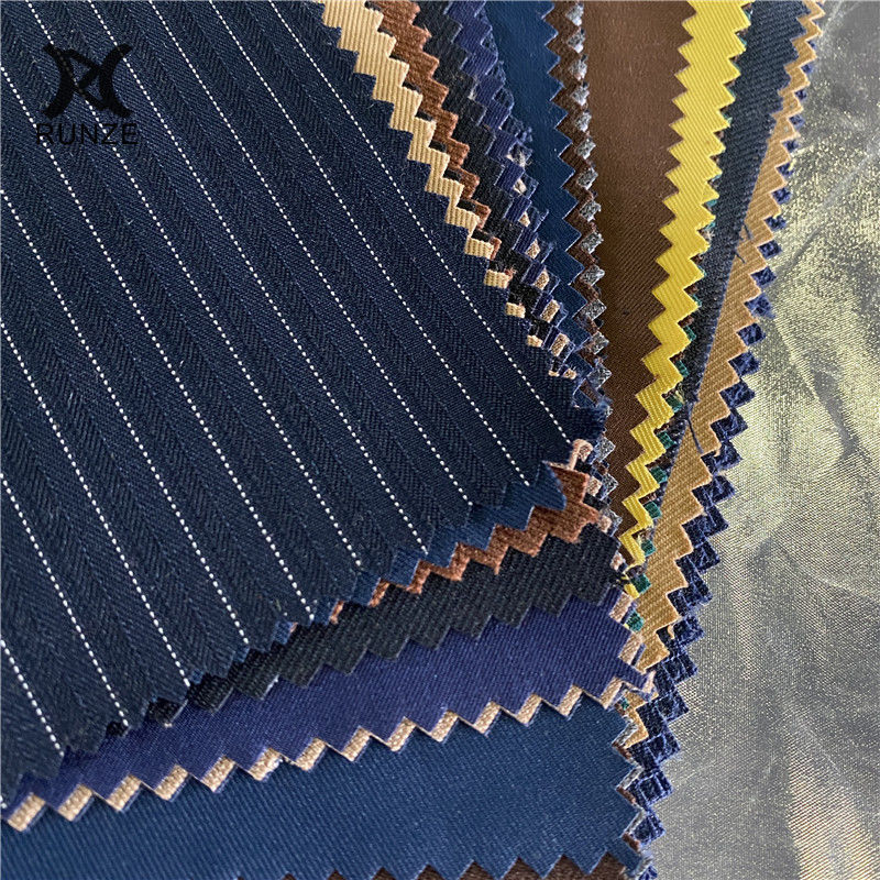 Good Textured 150D Recycled Polyester RPET Herringbone Stripes Woolen Fabric for Hats