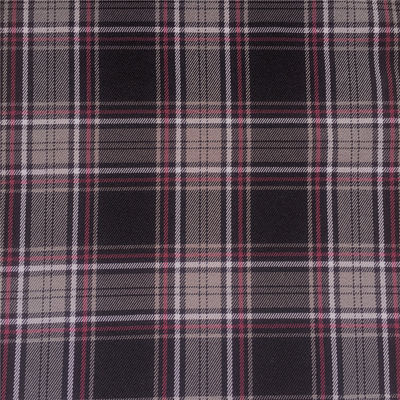 Polyester Yarn Dyed Twill Woven Four-Color Lattice Fabric for Lady Dress Grid Suiting Cloth